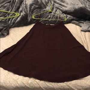 Uniqlo Circular Skirt Size Wine Small